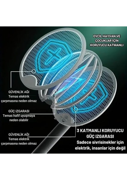 3000W Şarjlı Uv Işıklı Elektrikli Sivrisinek Kovucu Öldürücü Masaüstü El Tutmalı Katlanabilir fırsatları