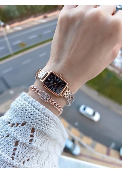 Küçük Kasa Vintage Özel Tasarım 2 Yıl Garantili 3 Atm Kadın Kol Saati+Bileklik 08232.440 fiyatları