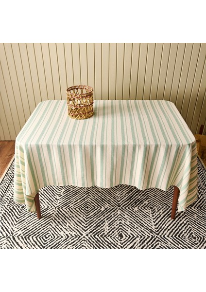 Soft Alno Masa Örtüsü - Ekru / Yeşil - 140X200 cm