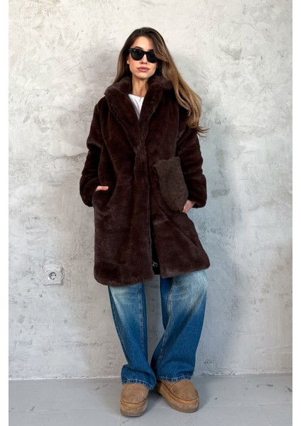 Kadın Uzun Kürk Kaban 99451
