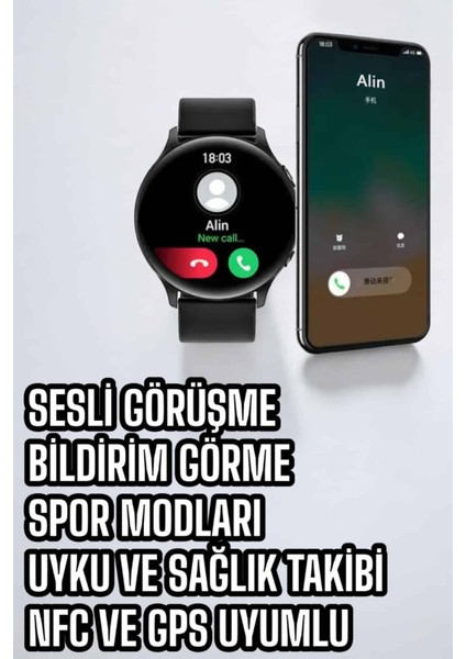 Akıllı Saat Çok Fonksiyonlu Sesli Görüşme Nfc Uyumlu Amoled Ekran - MCT5208-8873 fırsatları