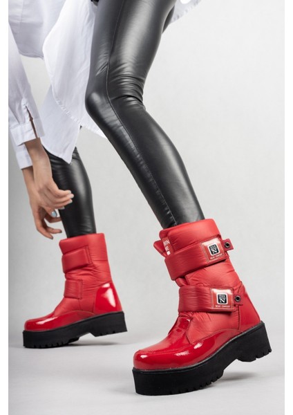 Miah Kırmızı Rugan Kar Bot - Lisinya