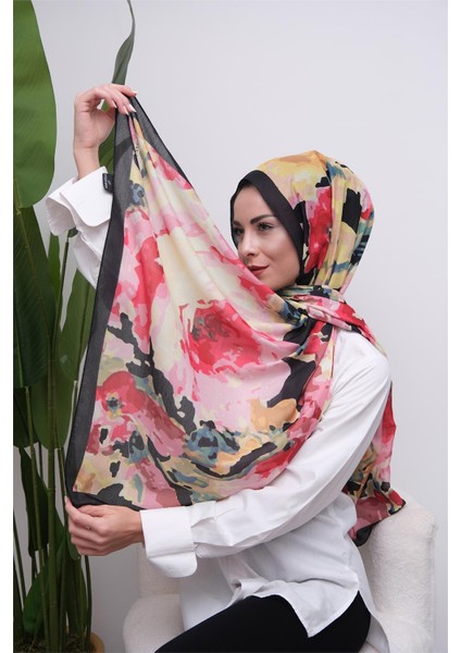 Watercolor Floral Desenli Dijital Soft Şal indirimleri