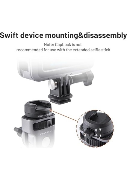 Pro 2/x5/x4 Için Pgytech Caplock Süper Kelepçe Montaj Alüminyum Alaşımlı Braketi Aksiyon Kamera Aksesuarları Için 1/4 Inç Vidalı Sağlam Yengeç Kelepçesi fırsatları