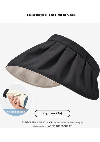 Güneş Koruyucu Katlanabilir Kabuk Şapka Kadın Modeli (Yurt Dışından) modelleri