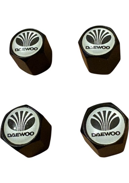 Logolu Siyah Beyaz Metal 4 Adet Sibop Kapak