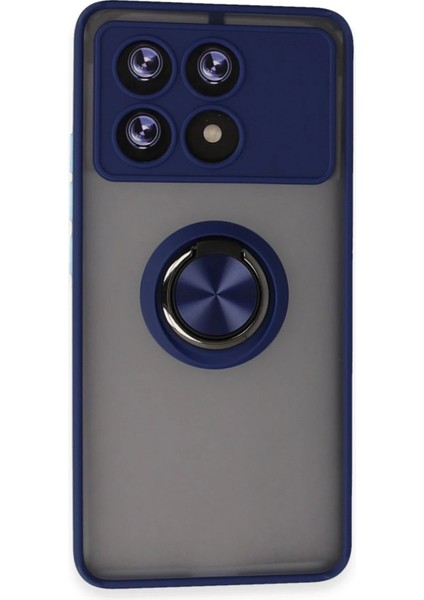 Xiaomi Poco X6 Pro Kılıf Montreal Yüzüklü Silikon Kapak - Lacivert - MRS9039-1238