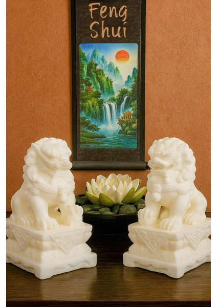 Foo Dogs Koruyucu Aslan Figürleri – Feng Shui Objesi Enerji Dengeleyici Dekor fiyatları