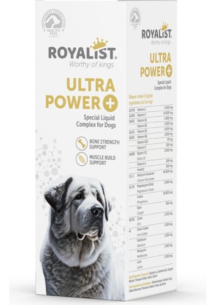 Ultra Power+ | Köpekler Için Özel Sıvı Kompleks 500ML – Kemik ve Kas Desteği fiyatları