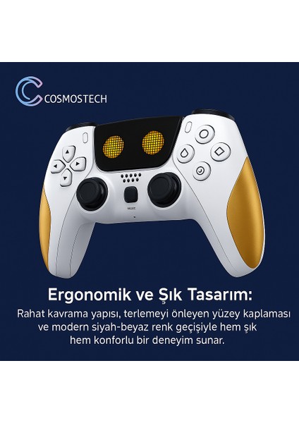 Play x Kablosuz Oyun Kolu Beyaz-Siyah Gamepad– Çift Titreşimli, Uzun Batarya Beyaz-Sarı, Ps4 / Pc / Ps5 ( Kısmı Uyumlu ) fiyatları