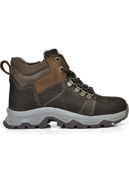 Hakiki Deri Kahverengi Fermuarlı Trekking Çocuk Bot fiyatları