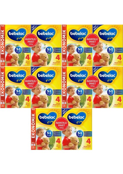 1200GR (800GR+400GR) No:4 Devam Sütü (1+ Yaş) Avantaj Pk (5 Li Set)