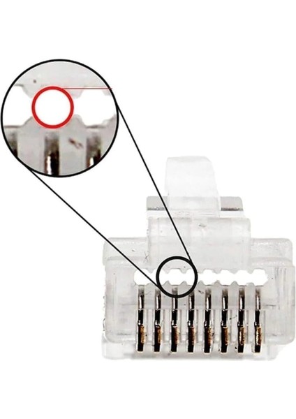 Nesil Jak Cat5/cat6 RJ45 Konnektör 100 Lü Paket Cat6 Ez Plug modelleri