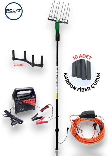 POLIVE 7000 Zeytin Hasat Makinesi ve Pogod 6-12Volt Akü Şarj Cihazlı