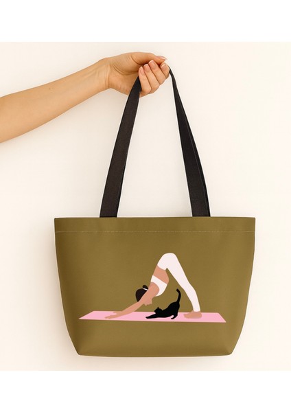 Yoga Tasarım Mat Saten Omuz Çantası