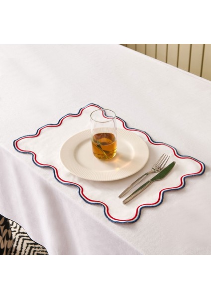 Soft Nonna Amerikan Servis - Mavi / Kırmızı - 30X50 cm fiyatları