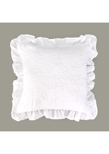 Soft Mauro Kırlent Kılıfı - Beyaz - 45X45 cm