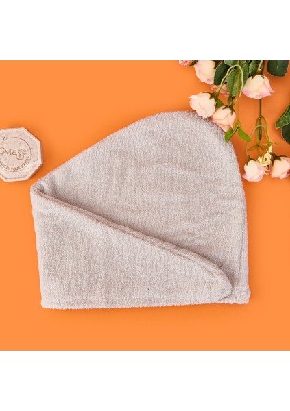 Soft Pamuk Saç Havlusu - Gri - 55X25 cm