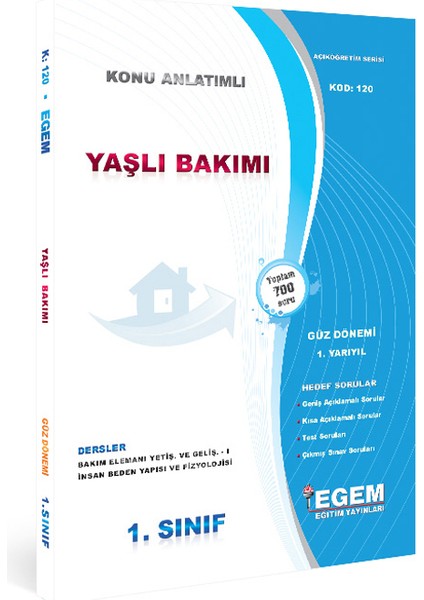 Aöf 1.sınıf Yaşlı Bakımı Güz Dönemi Konu Anlatımlı Soru Bankası