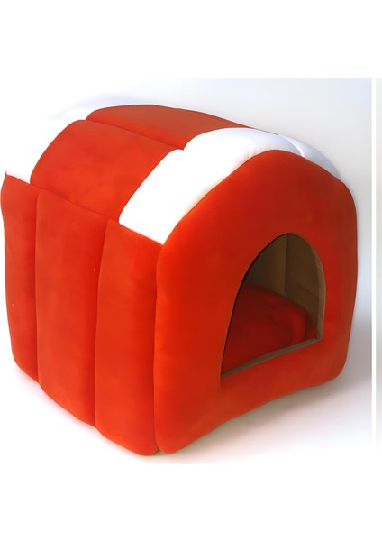 Kedi ve Küçük Köpek Kulübesi Turuncu 40X40X38CM