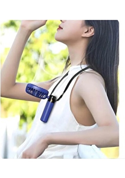 Mini Klima Şarjlı Vantilatör Seyahat ve Kamp İçin LED Göstergeli 5W Güçlü Serinletici