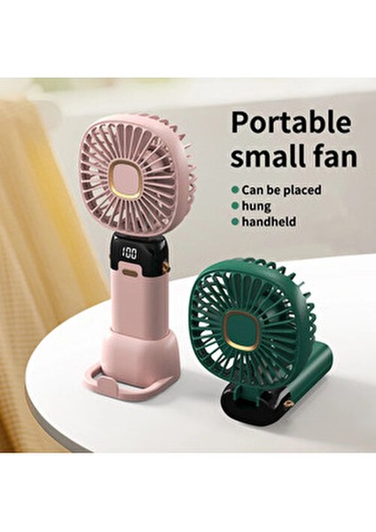 Mini Vantilatör Şarjlı LED Göstergeli Yüksek Performanslı 20 W Seyahat ve Kamp İçin