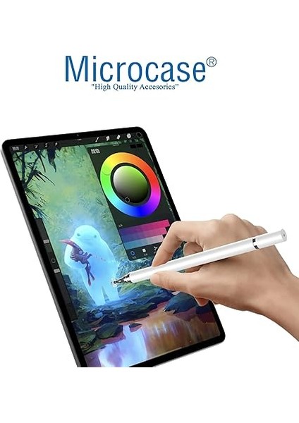 Universal Telefon Tablet iPad 2in1 Disk Uçlu Stylus Pen Dokunmatik Kalem - AL3463 (Beyaz) indirimleri