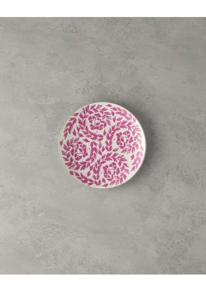 Carnival Floral Pasta Tabağı 20 cm Fuşya-Beyaz