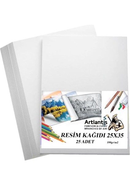 Kağıdı 25X35 25 Li 100 gr 1 Paket 25 * 35 Resim Kartonu