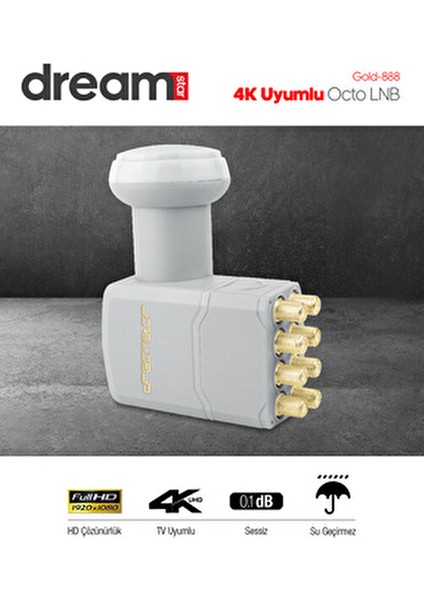 4K Full HD Sekizli LNB Çanak Anten Kolay Kurulum Özelliği ile 8 Çıkışlı modelleri