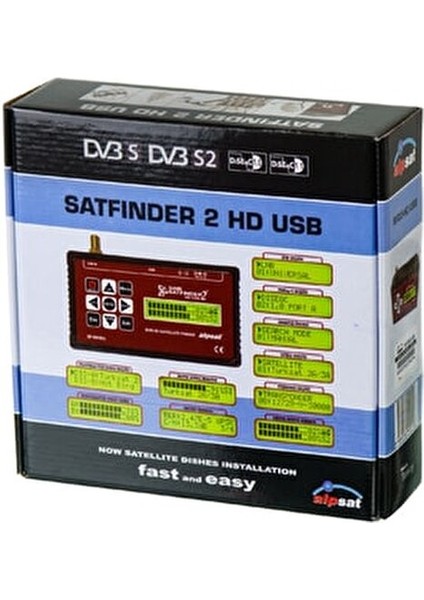 Alpsat Satfinder 2 HD+ Plus Uydu Yön Bulucu SF-02HD+P Kolay Kurulum ve Yüksek Performans
