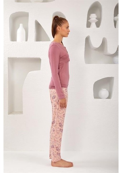 Kadın Dantelli Viskon Pijama Takım - 10762 fiyatları