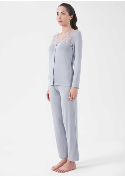 Kadın Dantelli Pijama Takım - 10006 modelleri