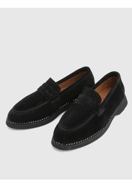 Buckle Hakiki Süet Deri Siyah Kadın Loafer Ayakkabı fiyatları