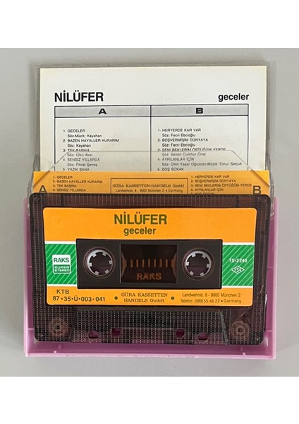 Nilüfer Geceler Güra Kaset Alman Baskı (Orijinal Dönem Alman Baskı Kaset) fiyatları