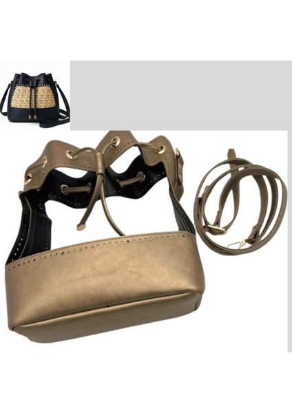 Torba Model Çanta Yapım Aparatı Gold Renk Light Gold Metalli