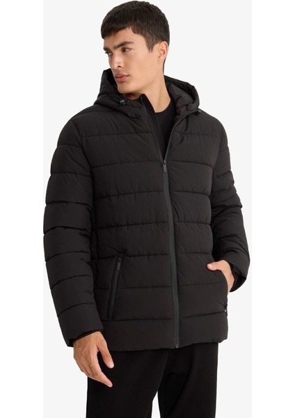 Su İtici Slim Fit Dar Kesim Astarlı Kapüşonlu Fermuarlı Cepli Dolgulu Mont R0216AZ25AU modelleri