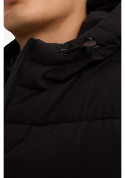 Su İtici Slim Fit Dar Kesim Astarlı Kapüşonlu Fermuarlı Cepli Dolgulu Mont R0216AZ25AU indirimleri