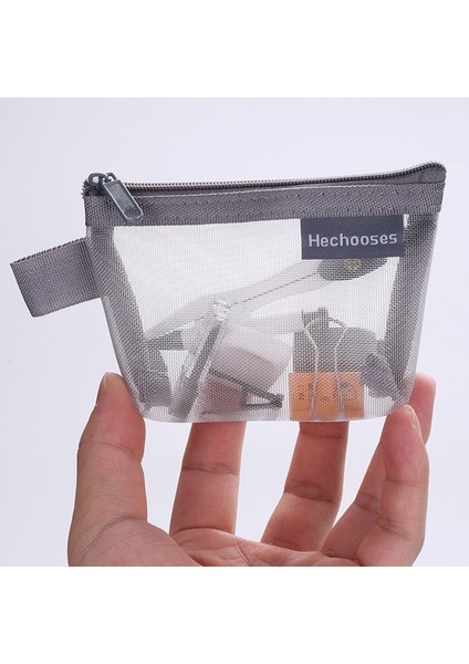 He Chooses D015 Naylon Fileli Madeni Para Kesesi Anahtarlar Kartlar Fermuarlı Saklama Çantası - Mavi (Yurt Dışından) fiyatları