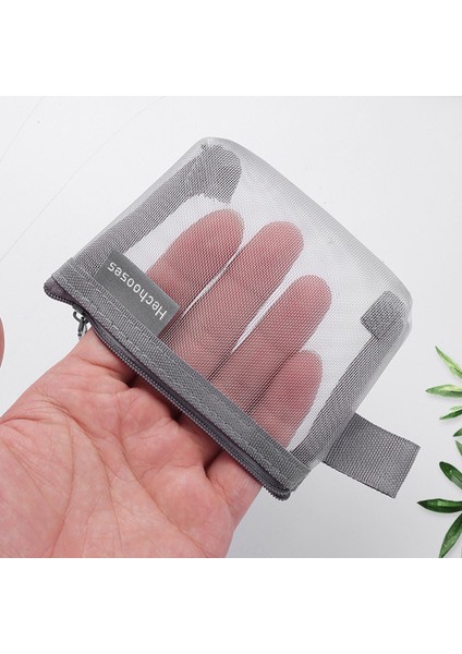 He Chooses D015 Naylon Fileli Madeni Para Kesesi Anahtarlar Kartlar Fermuarlı Saklama Çantası - Mavi (Yurt Dışından) fırsatları