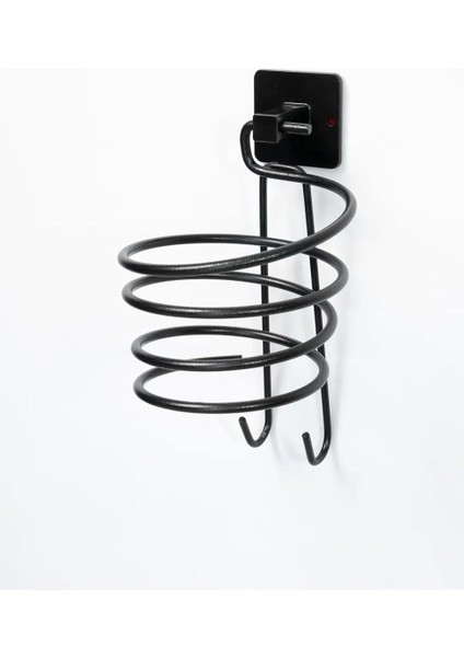 Vidalı Siyah Fön Makinası Askısı Saç Kurutma Makinesi Tutacağı Fön Makinesi Askı Aparatı