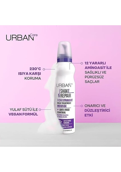 Care Shake N Repair 7/24 Düzleştirici Etkili Saç Bakım Köpüğü, 150 Mililitre, Vegan fırsatları