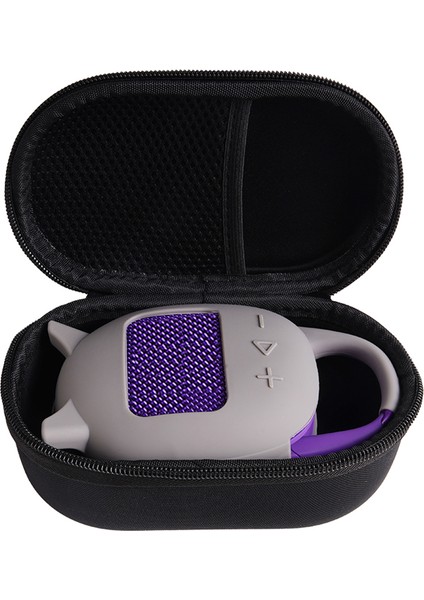 Clip 5 Bluetooth Uyumlu Hoparlör Saklama Çantası ve Silikon Koruyucu Kılıf Seti - Siyah + Gri (Yurt Dışından)