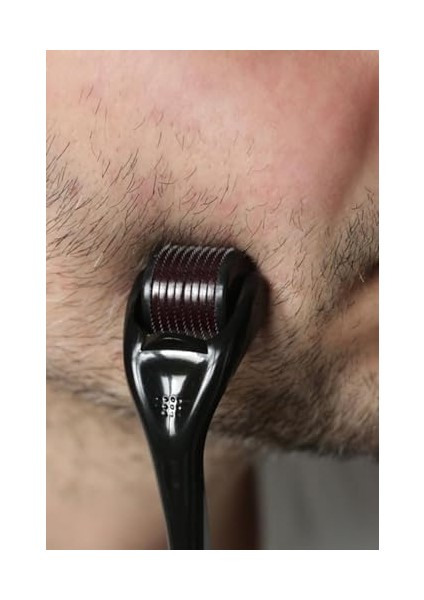 Titanyum Uçlu Dermaroller Iğneli Sakal Saç Yenileyici Cilt Yüz Vücut Yenileme Masaj Aleti 0.50MM