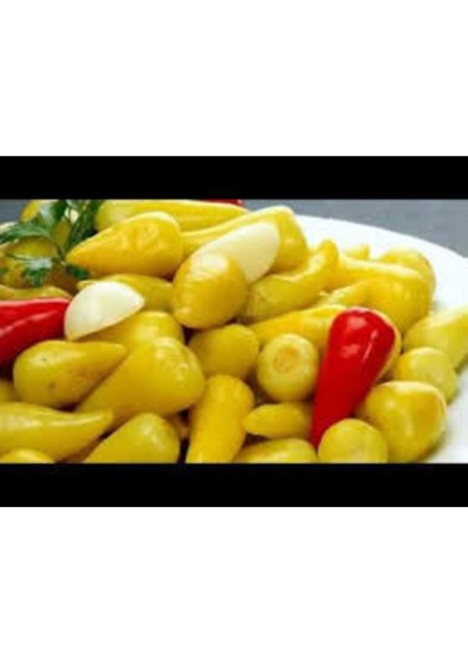 200 Adet Tohum Organik Sarı Fındık Süs Biberi Tohumu Turşuluk Yemelik Hafif Acı Biber Tohumu Hediyel