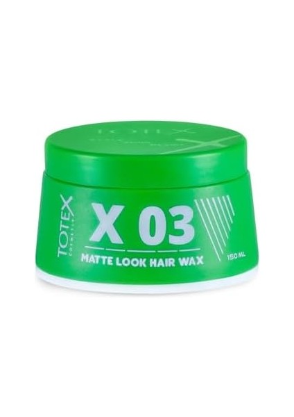 Totex x 03 Saç Şekillendirici Matte Wax | Yüksek Tutuş & Maksimum Kontrol | Unisex Parfüm Kokulu 150ML