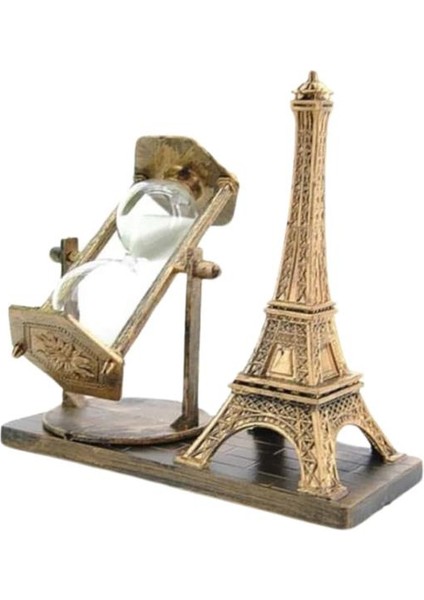 bulurum retro eyfel kulesi ve kum saati dekoratif ahşap görünümlü masa biblosu modelleri