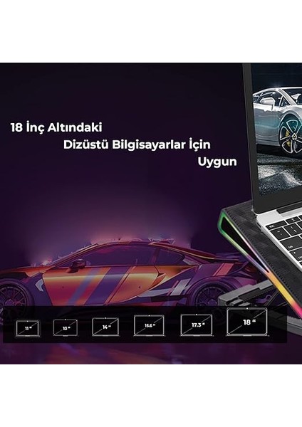 BX-CP01G Rgb Aydınlatmalı Gaming Notebook Soğutucu fiyatları