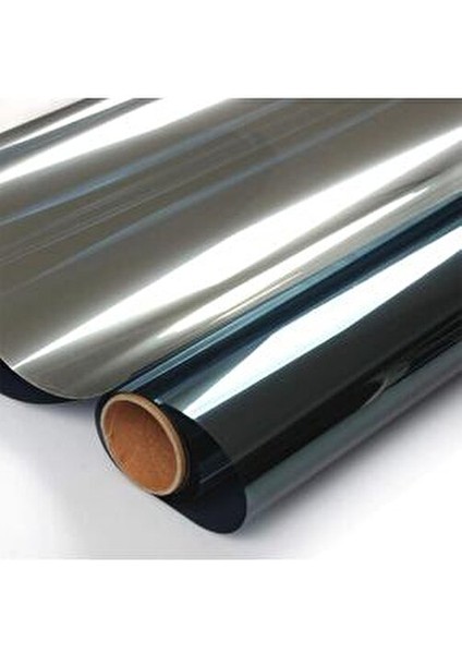 Isı Yalıtımlı Aynalı Siyah Cam Filmi 100 cm x 3 Metre Enerji Tasarrufu Sağlar