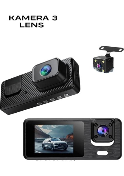 bulurum 1080p 3 kameralı araç dvr q301